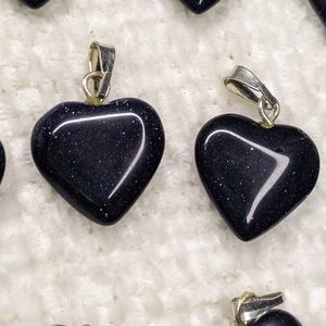 Black Goldstone Heart Pendant